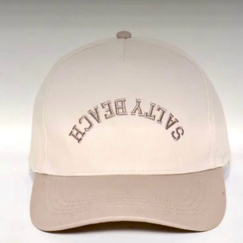 Cream and Tan Cap